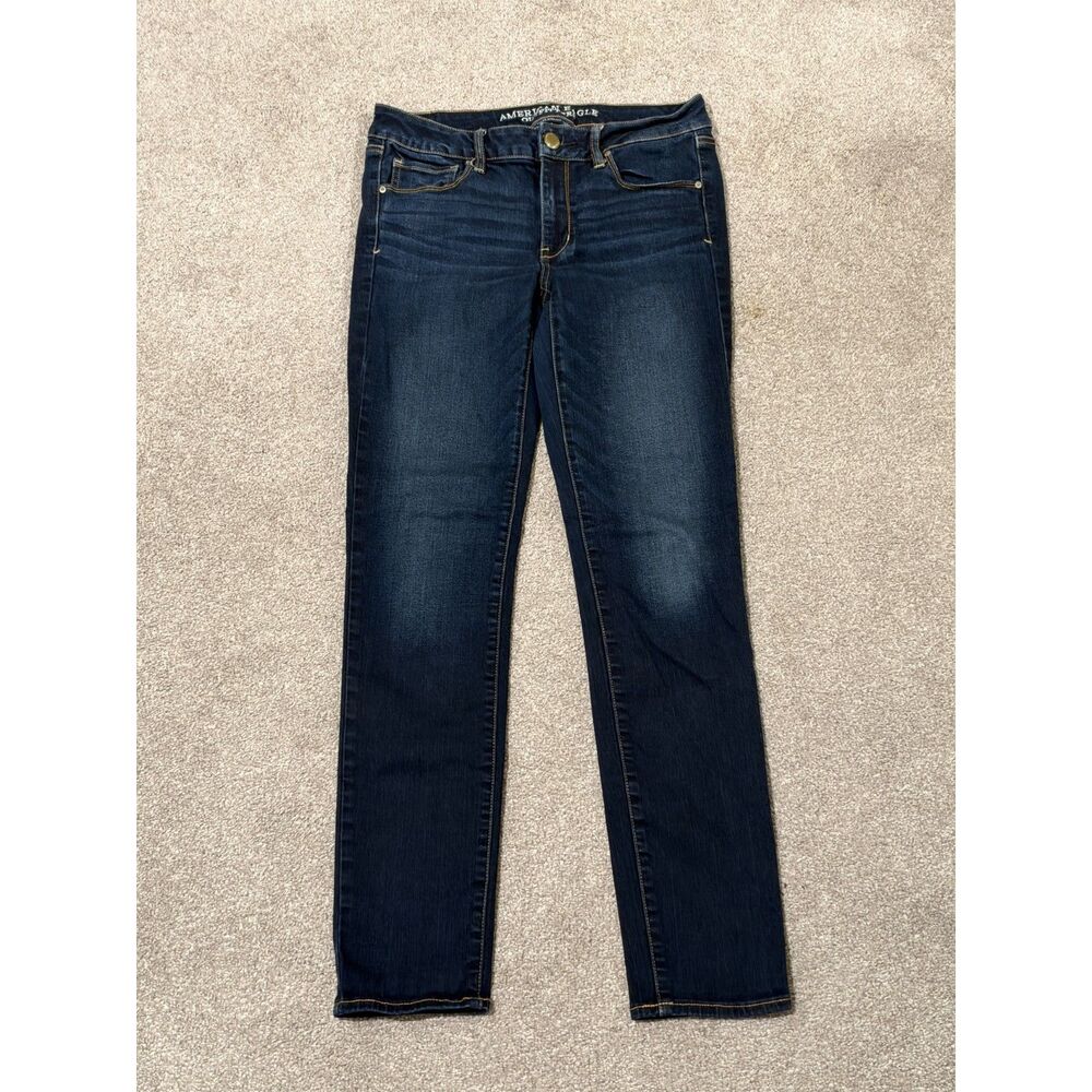American Eagle Super Stretch Skinny Jeans Dark Wash Women's Size 8 Long